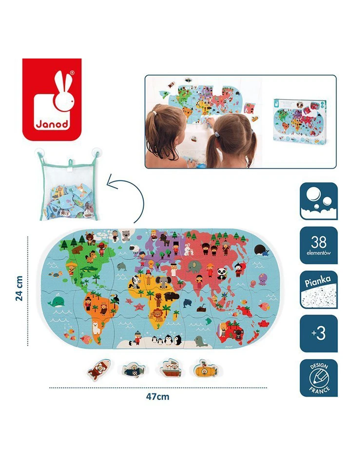 puzzle-do-kapieli-mapa-swiata-janod-opis