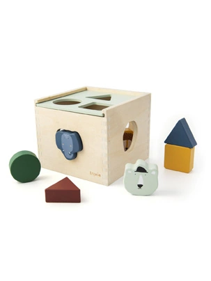 Drewniany sorter z różnymi kształtami i kolorami. Idealny dla dzieci. Zabawka Trixie - Zwierzęta.